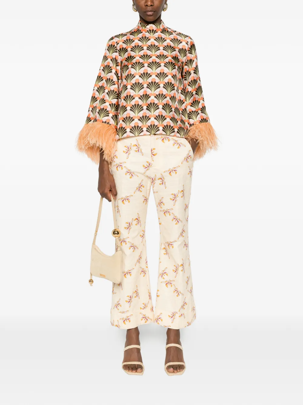 Feather Printed Top