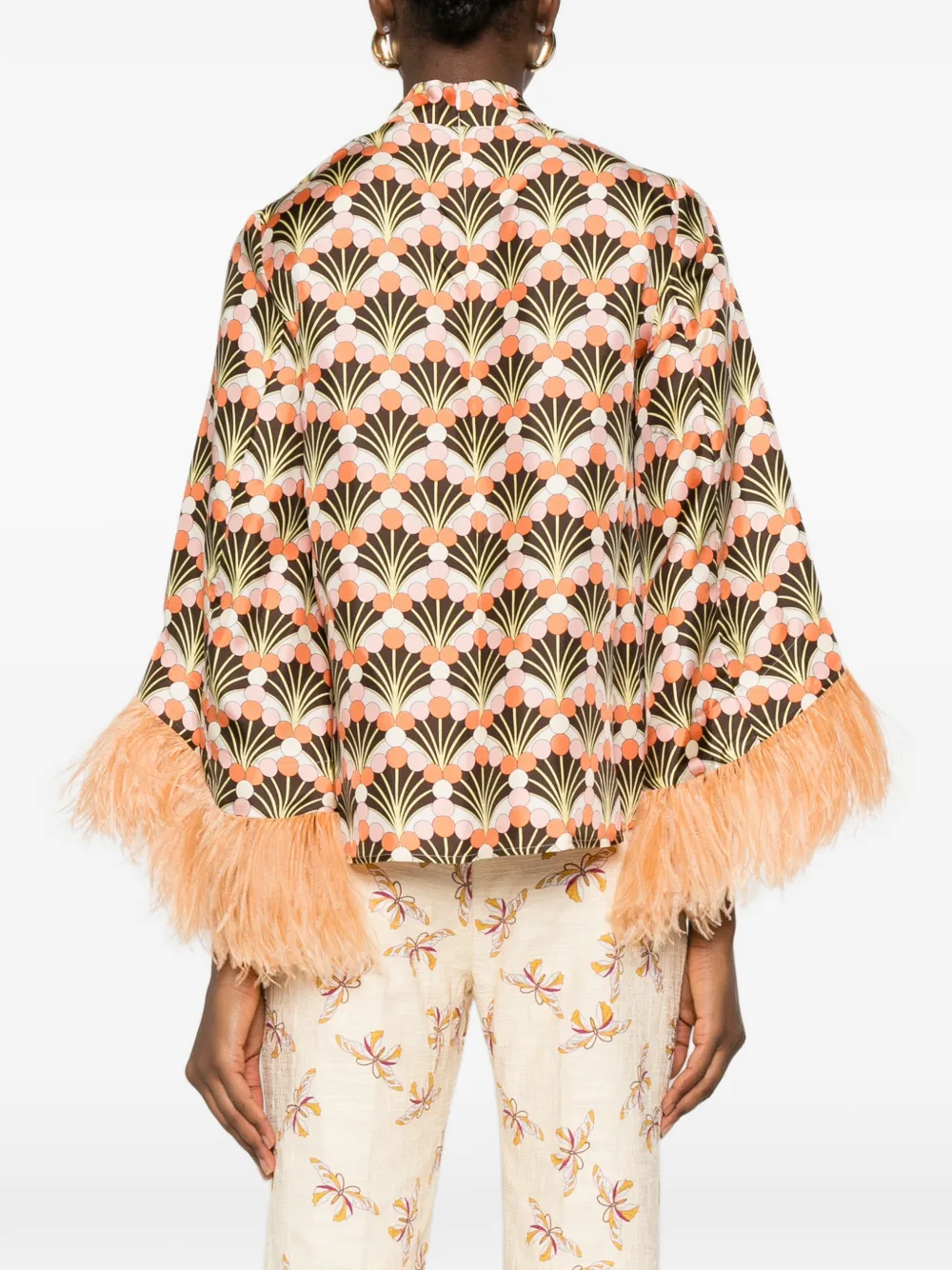 Feather Printed Top