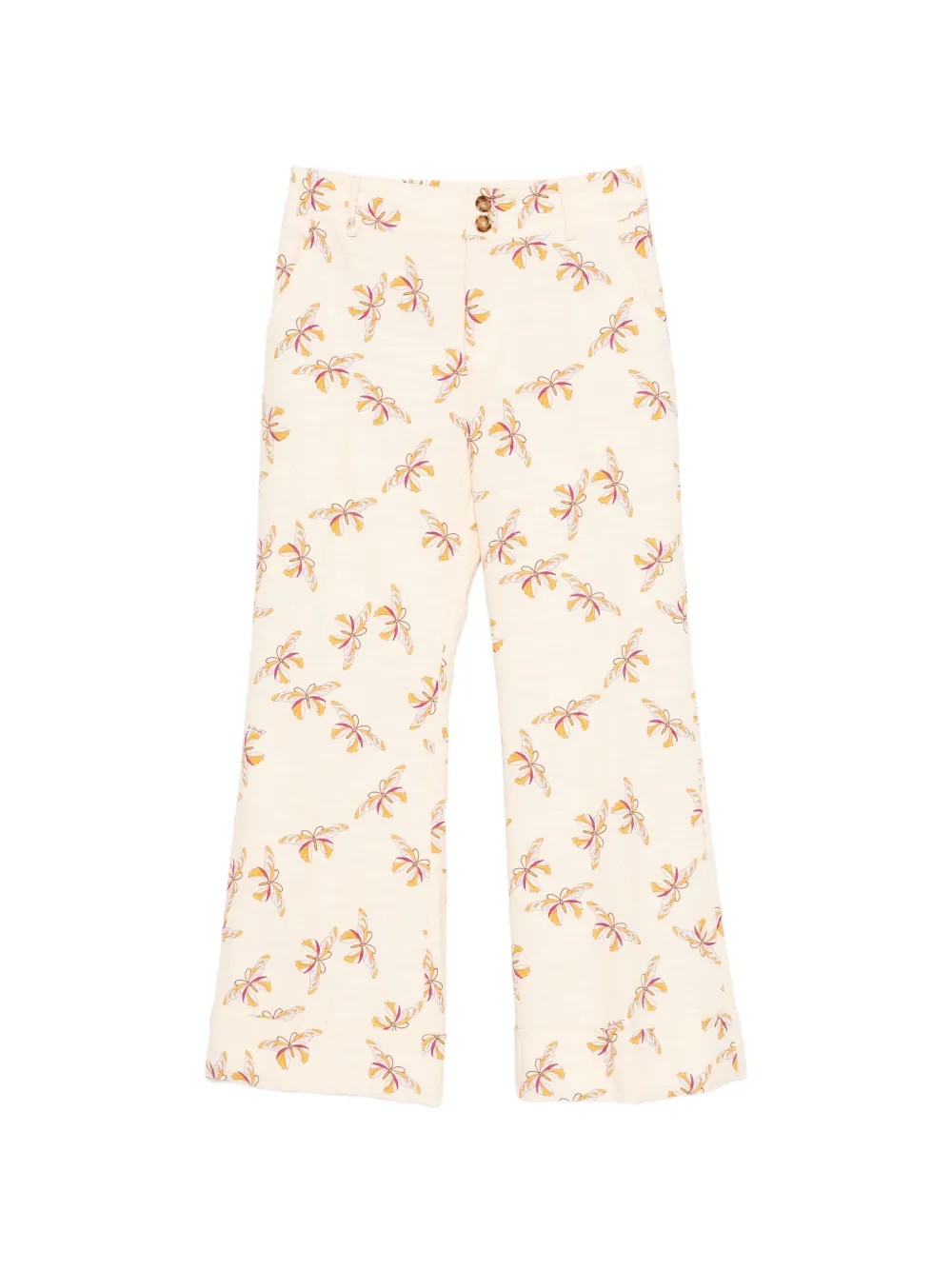 La DoubleJ Hendrix floral-print trousers - Toni neutri