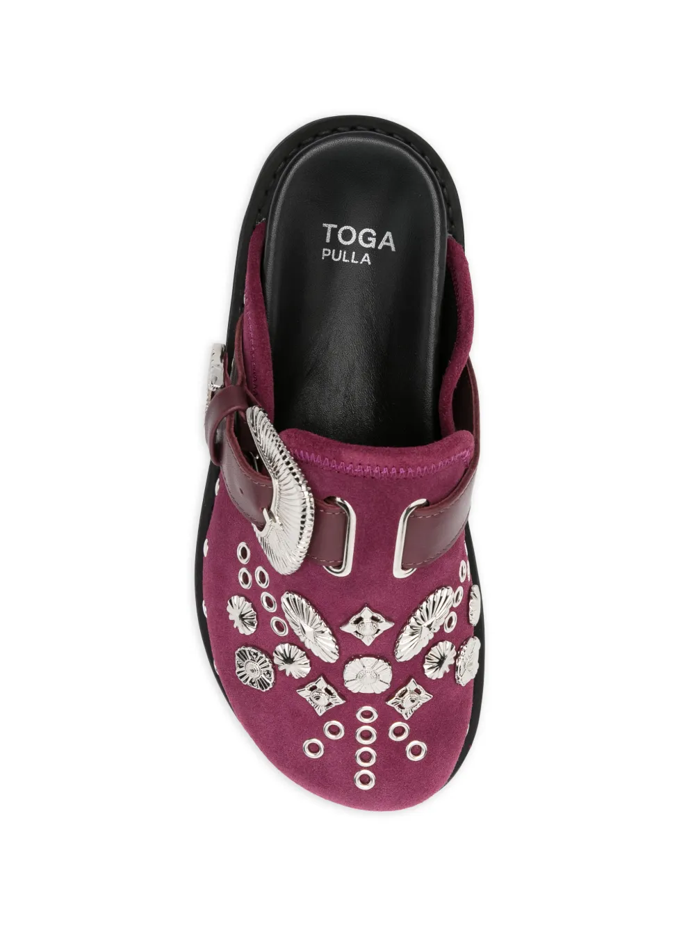 Toga Pulla suede mules Paars