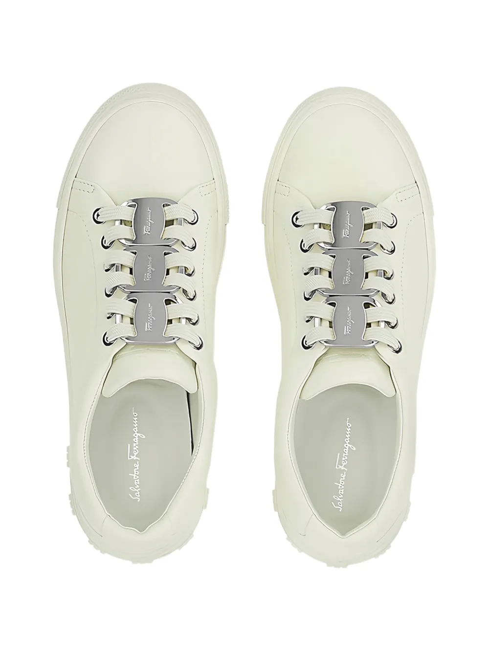 Ferragamo leather sneakers Beige