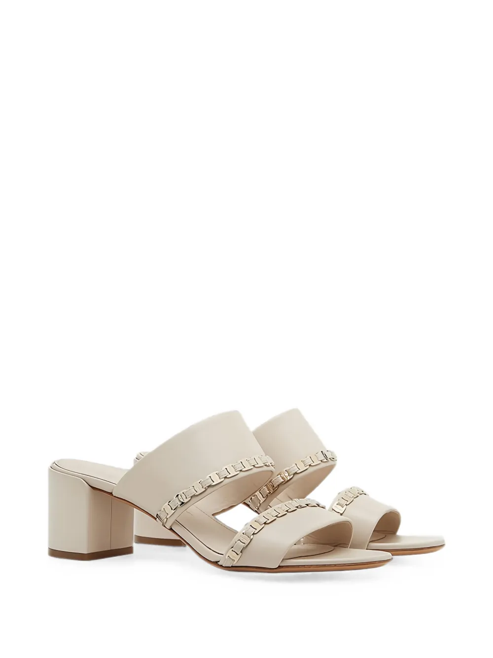 Ferragamo leather sandals Beige