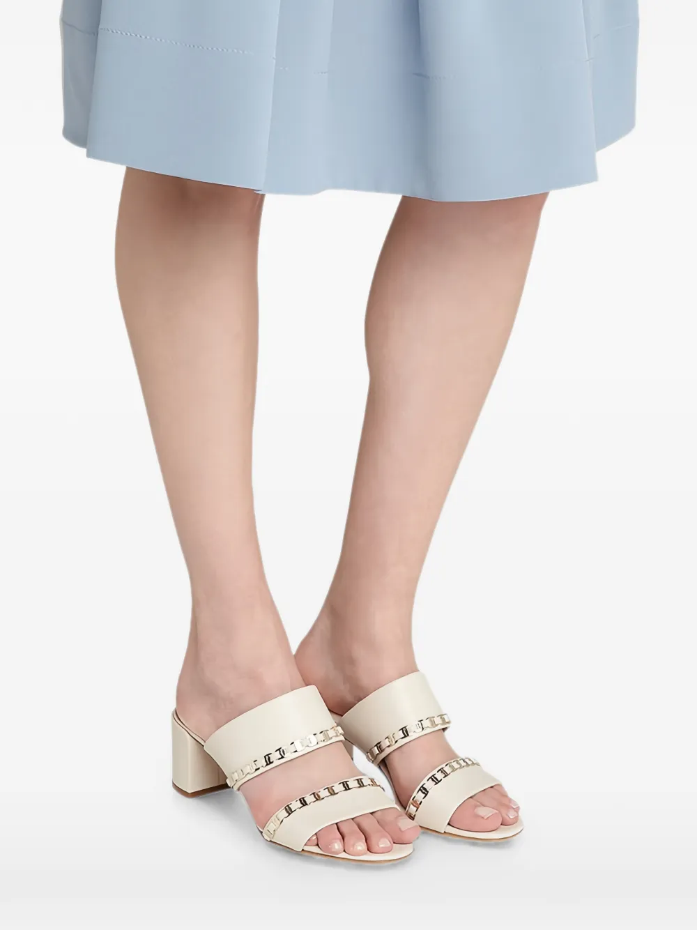 Ferragamo leather sandals Beige