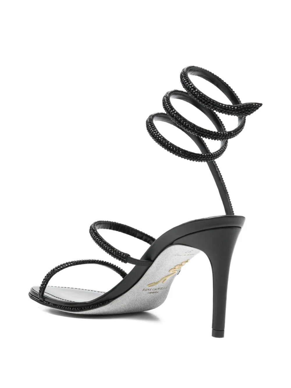 René Caovilla Cleo embellished sandals Zwart