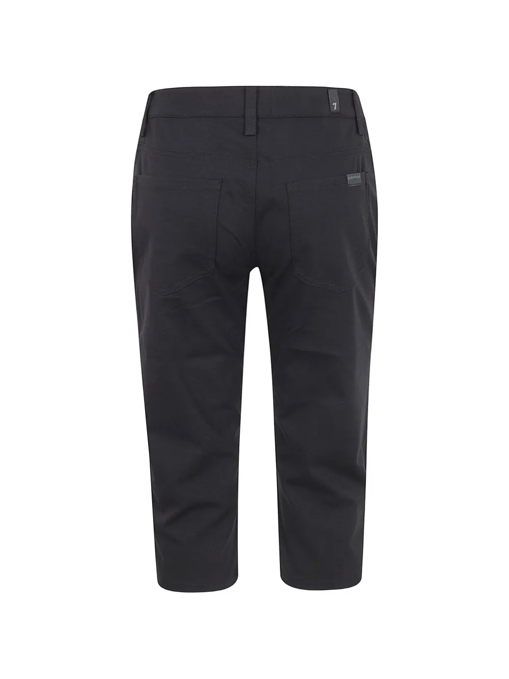  7 For All Mankind Capri Cotton Cropped Jeans - Black 