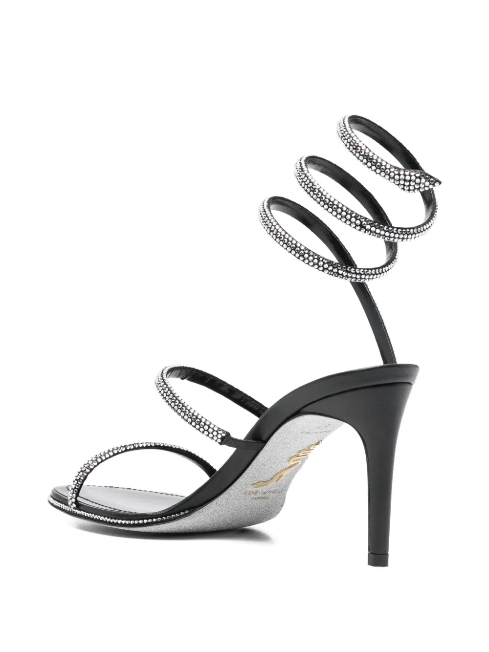 René Caovilla Cleo embellished sandals Zwart