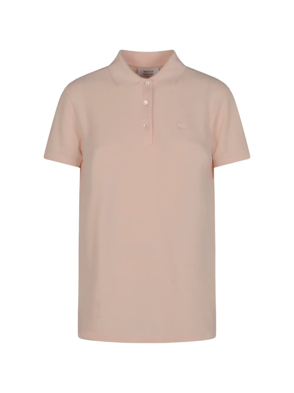 Maison Kitsuné logo-embroidered polo shirt - Rosa