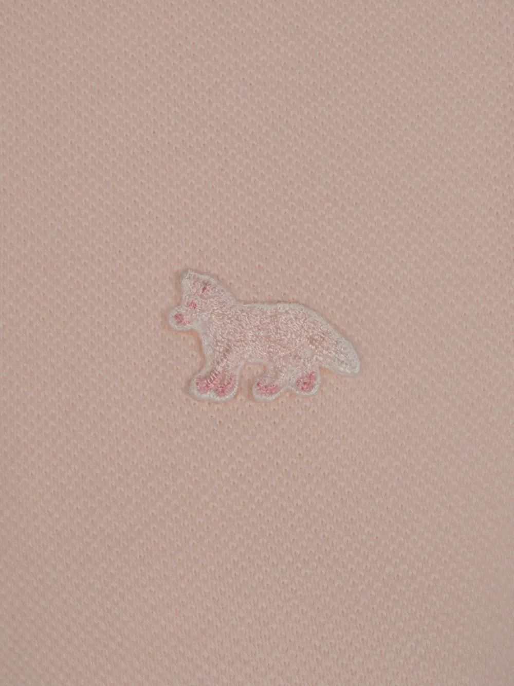 Maison Kitsuné Poloshirt met geborduurd logo Roze