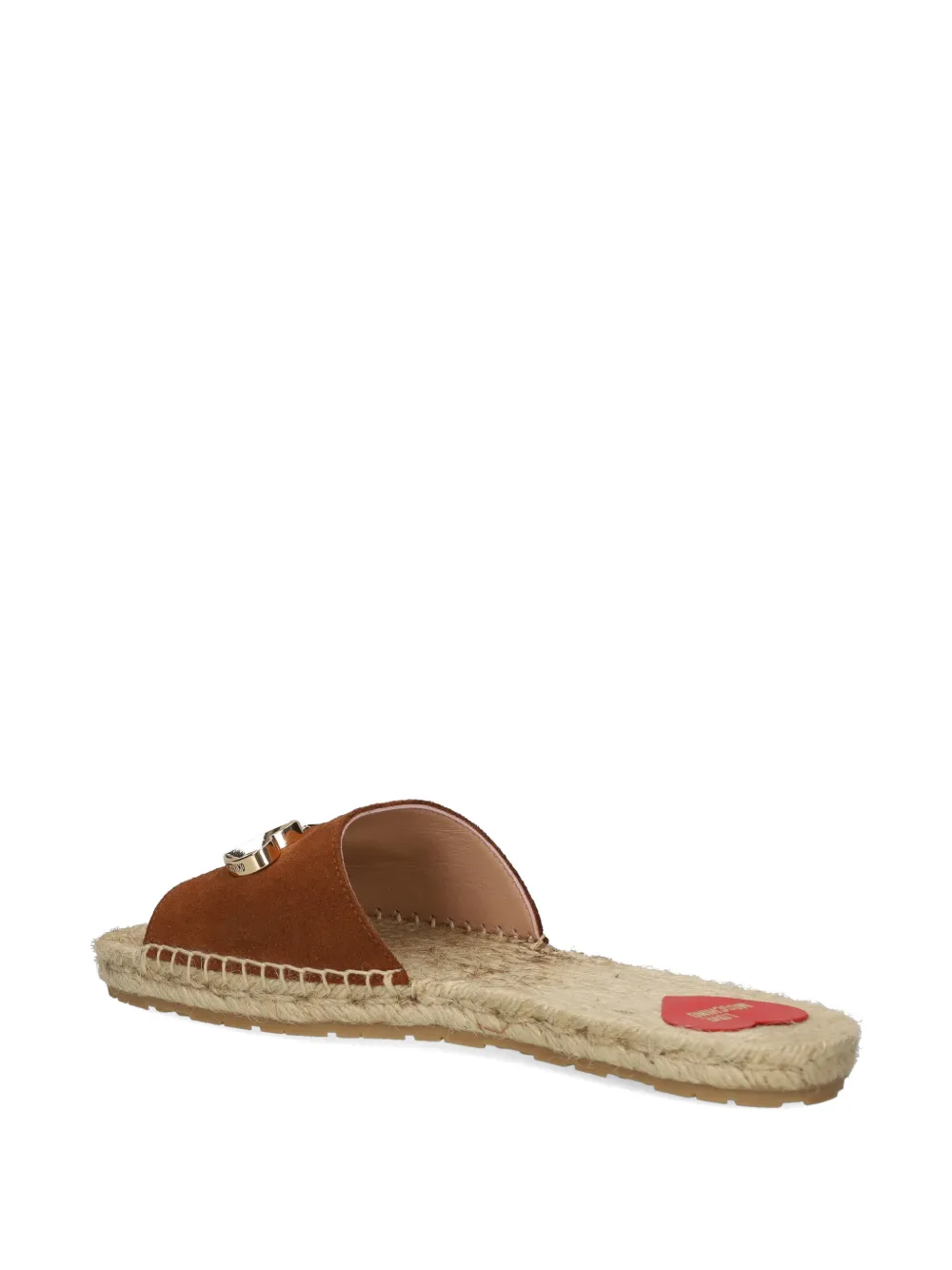 Love Moschino Espadrilles met hartapplicatie Bruin