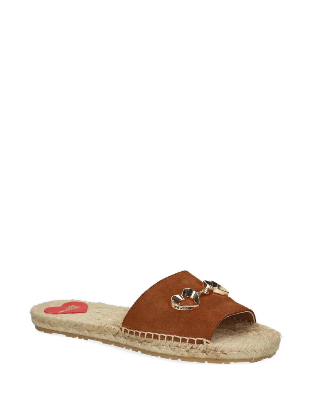 Love Moschino Espadrilles met hartapplicatie Bruin