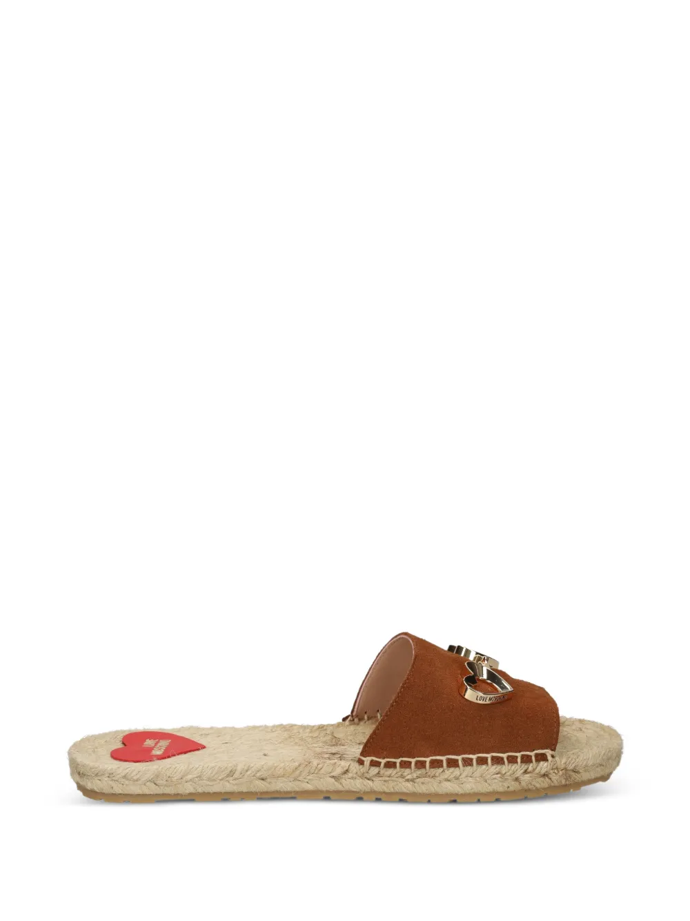 Love Moschino Espadrilles met hartapplicatie Bruin