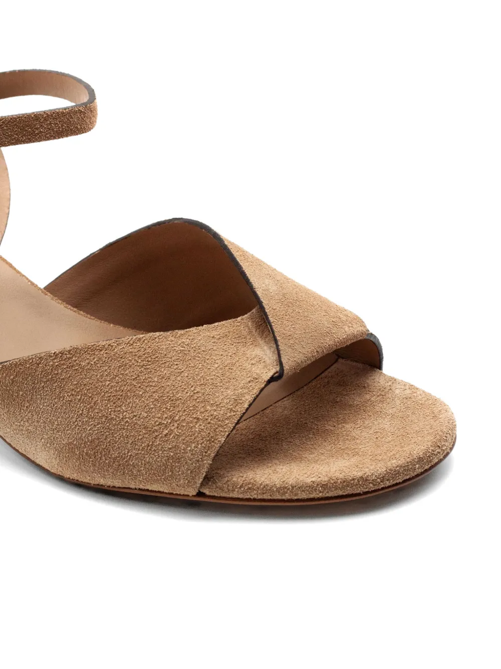 Del Carlo sude ankle-strap sandals Beige