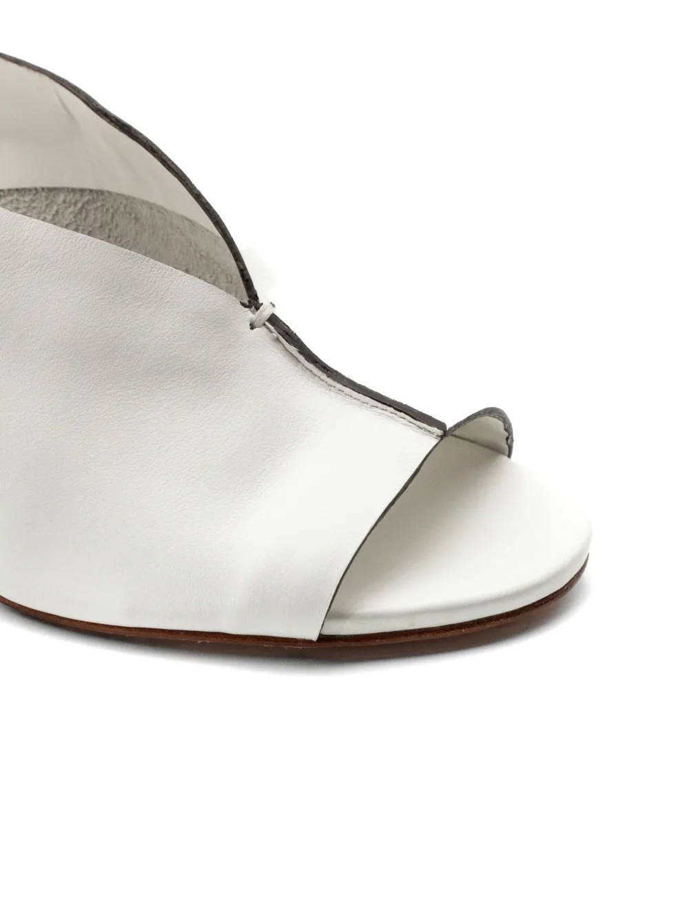 Del Carlo open-toe leather sandals Wit