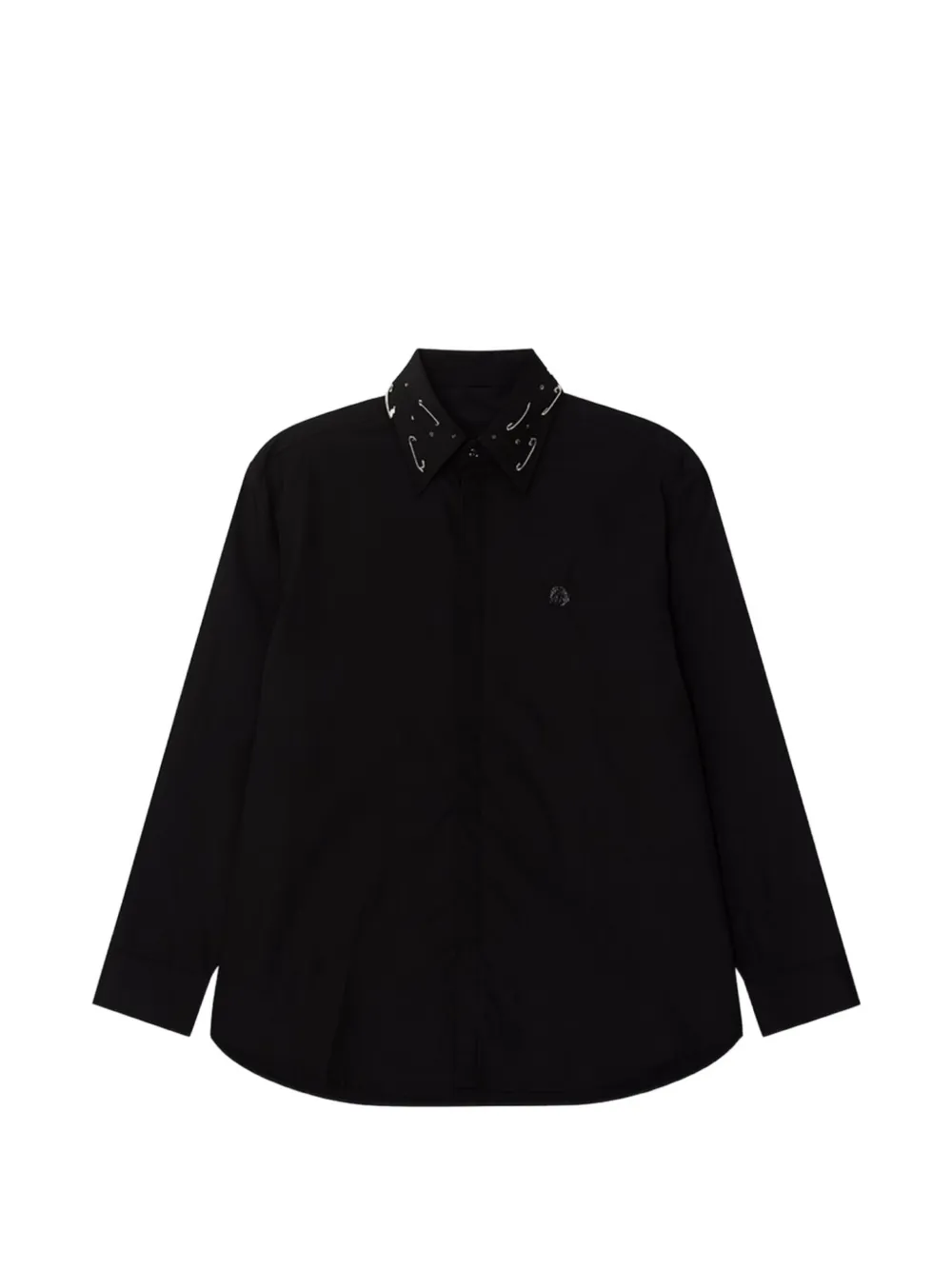 John Richmond Camicia con spilla da balia - Nero