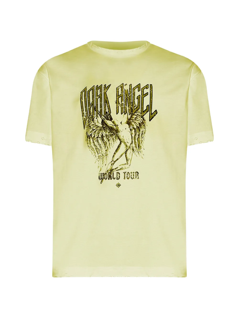 John Richmond graphic-print distressed T-shirt - Gelb