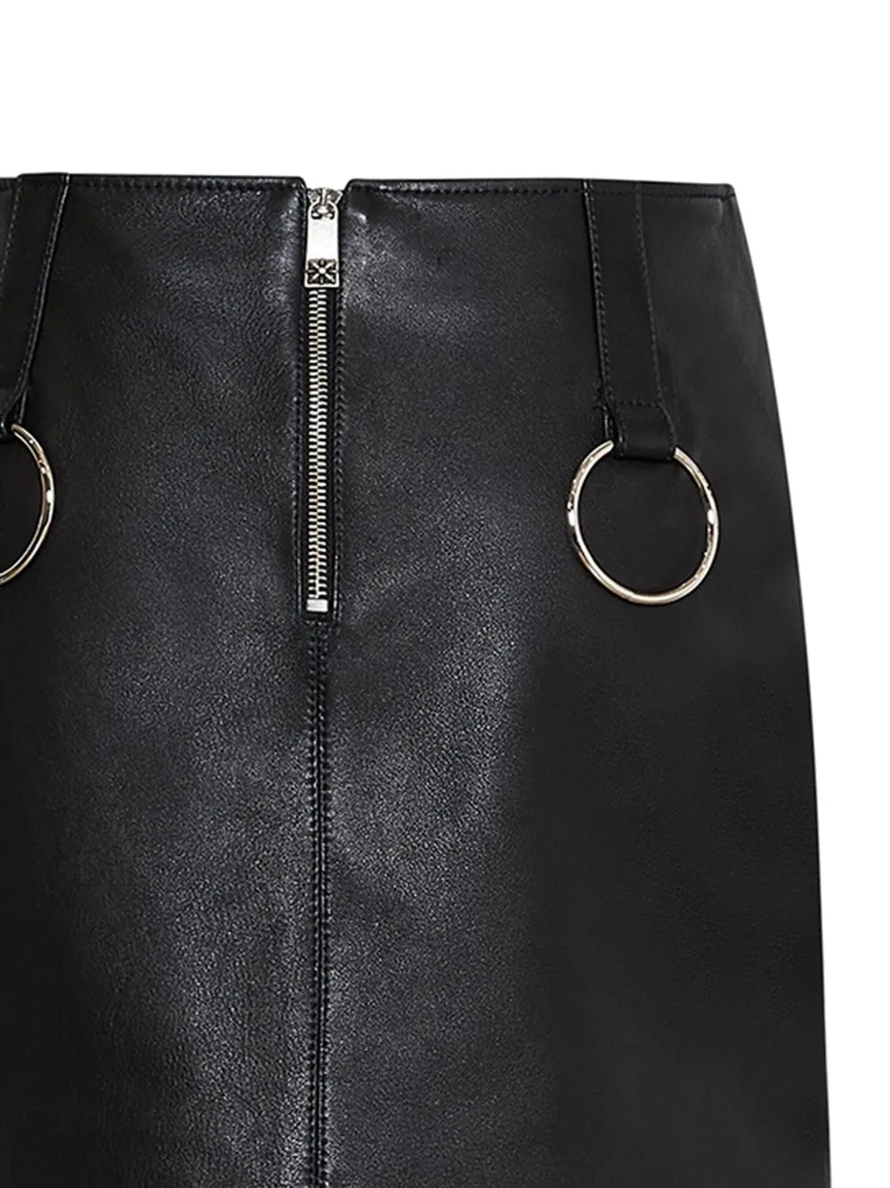 John Richmond Leren mini-rok Zwart