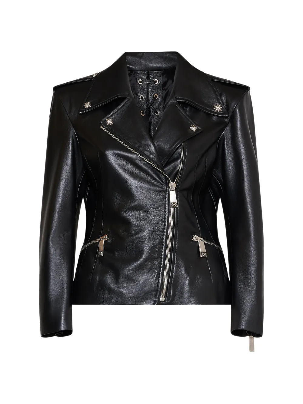 John Richmond lace-up biker jacket - Nero