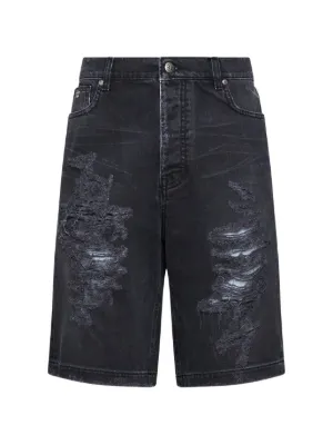 DSQUARED2 distressed-effect Denim Shorts | Black | FARFETCH RO