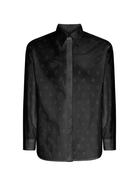 John Richmond monogram-pattern long-sleeve shirt
