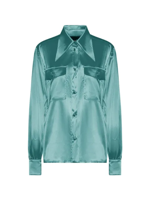 John Richmond satin-finish button-up shirt