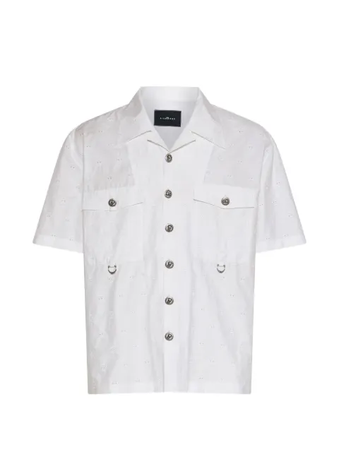 John Richmond camisa con bolsillos y solapa