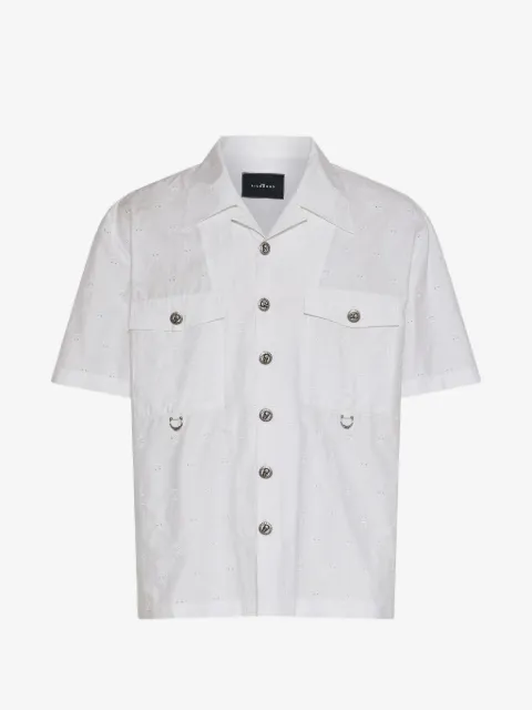 John Richmond camisa con bolsillos y solapa