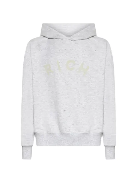 John Richmond hoodie con efecto envejecido