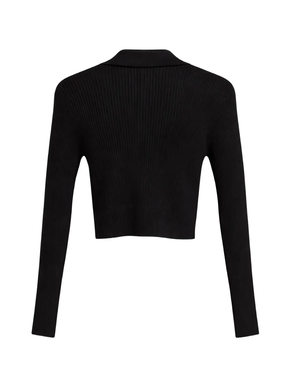 John Richmond Ribgebreid vest met schakelketting Zwart