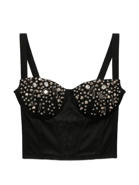 John Richmond bustier-top med nitter