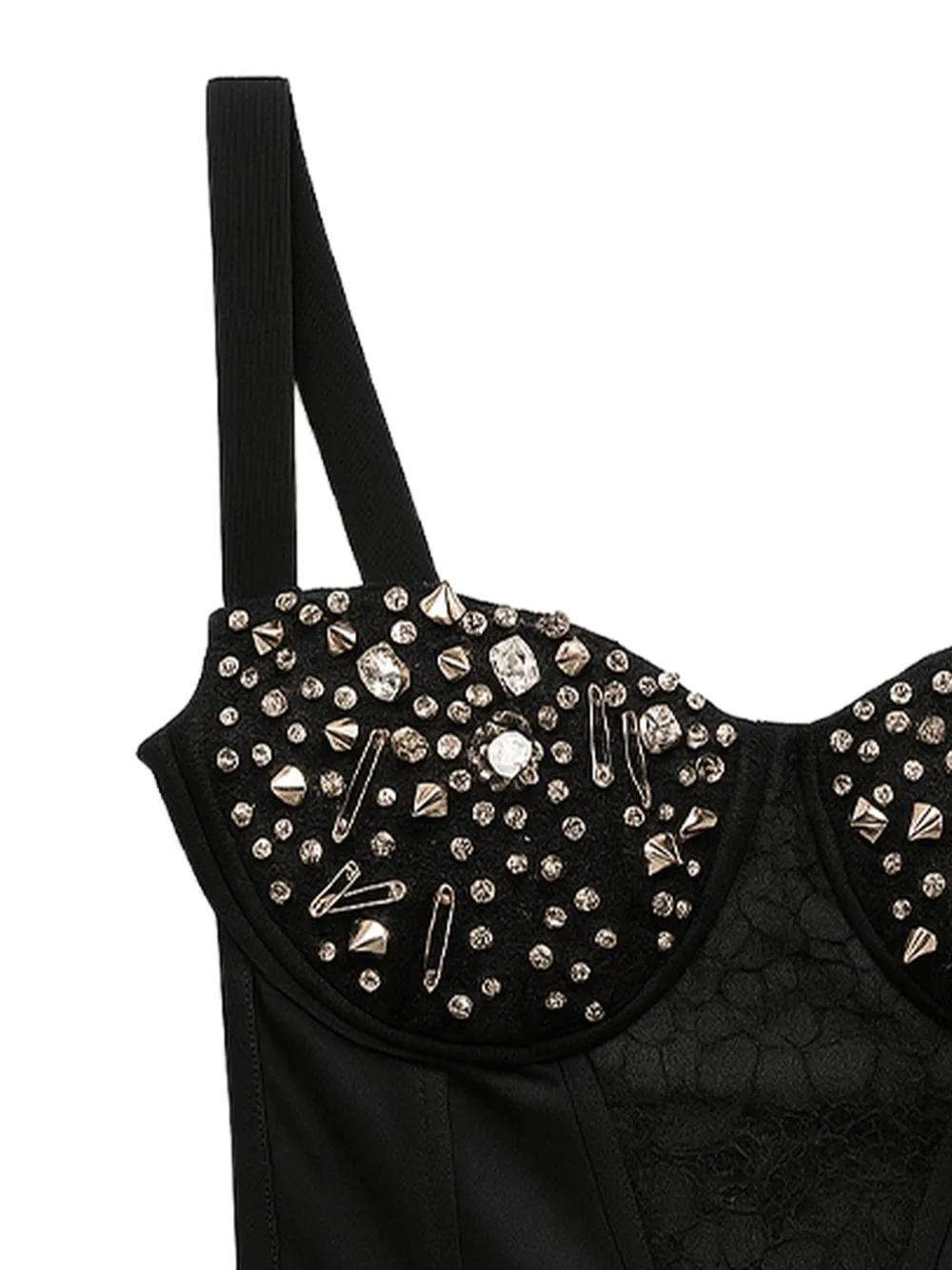 John Richmond Bustier top met studs Zwart