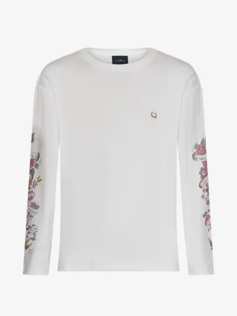 John Richmond long-sleeve graphic T-shirt