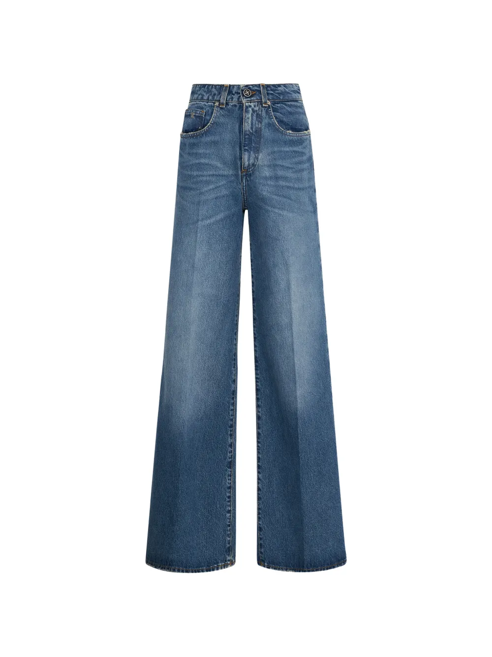 John Richmond Jeans a gamba ampia in cotone - Blu