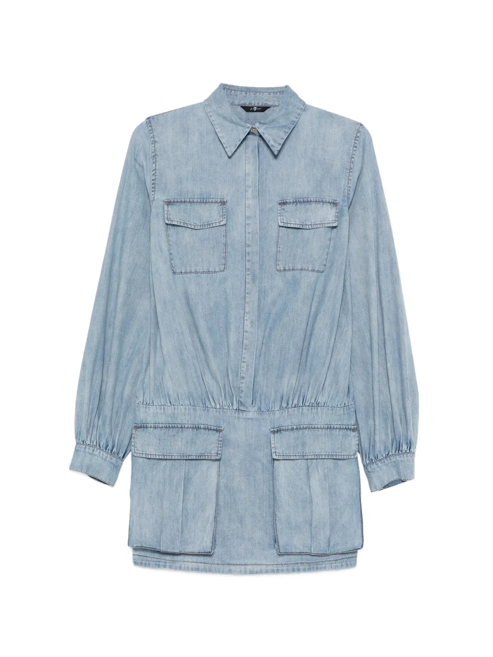 7 For All Mankind pocket mini dress - Blu