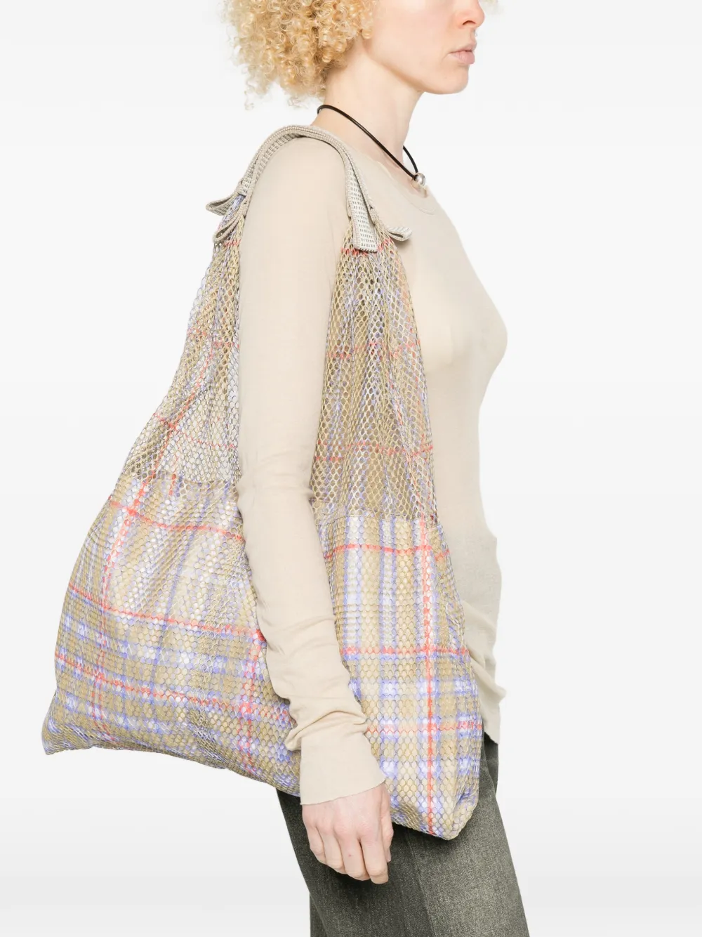  épice Plaid Tote Bag - Neutrals 