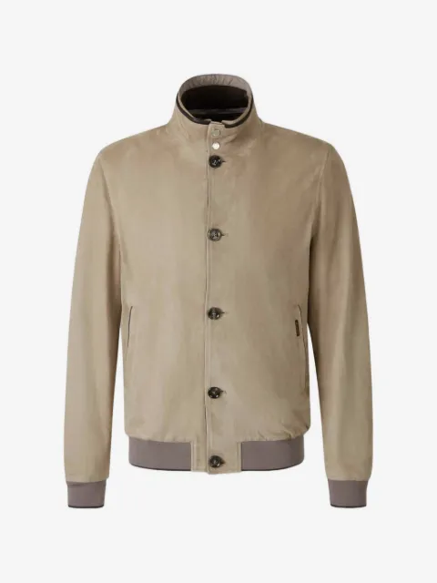Moorer button zip jacket