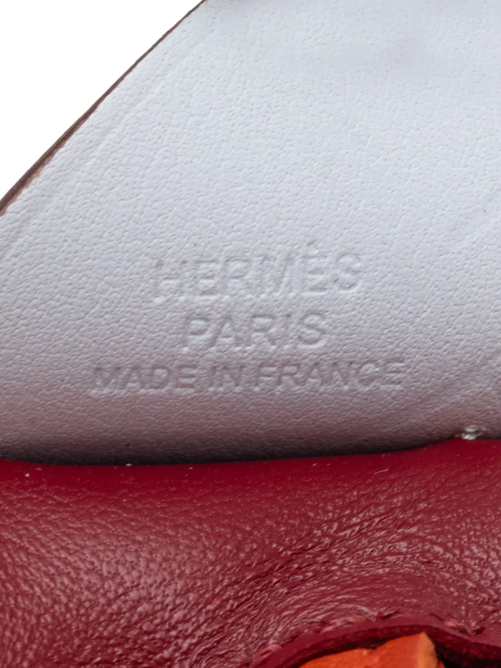  Hermès Pre-owned Portachiavi Milo Grigri Rodeo Pegase Pm In Pelle Di Agnello E Pelle Swift 2022 - Arancione 