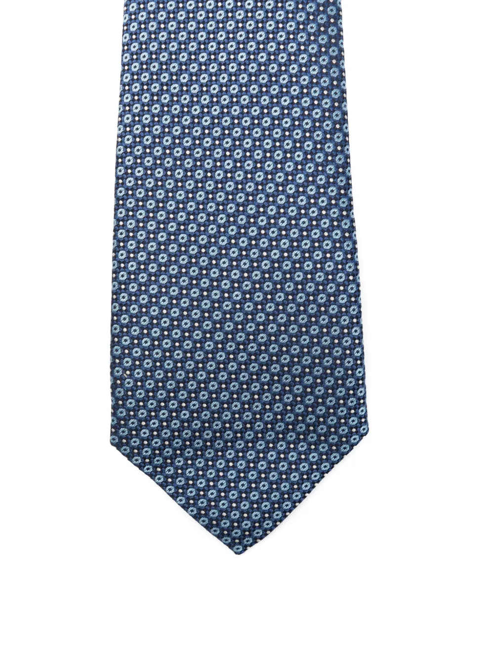  Canali Patterned Tie - Blue 