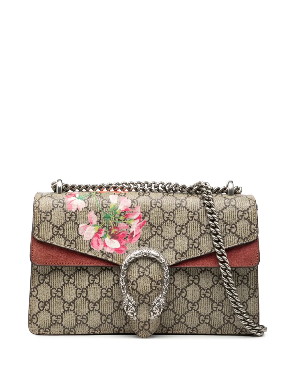 Gucci Pre-Owned 2016-2026 Medium GG Supreme Blooms Dionysus shoulder bag - Marrone