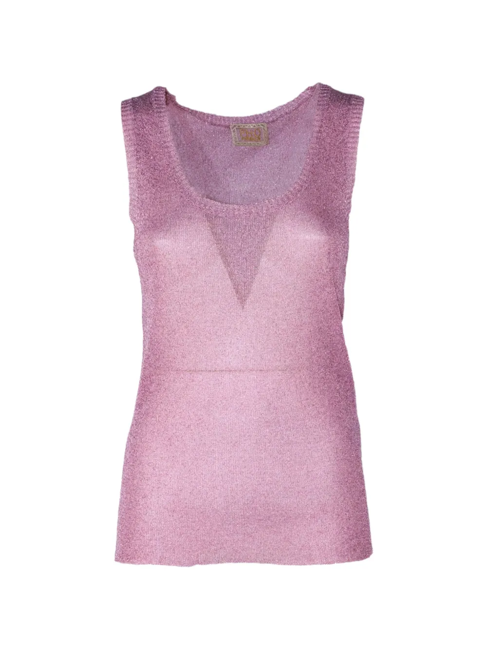 PHO FIRENZE sleeveless round-neck top - Rosa