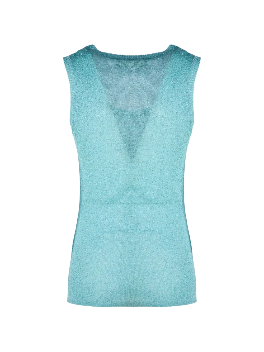  Pho Firenze Sleeveless Round-neck Top - Blue 