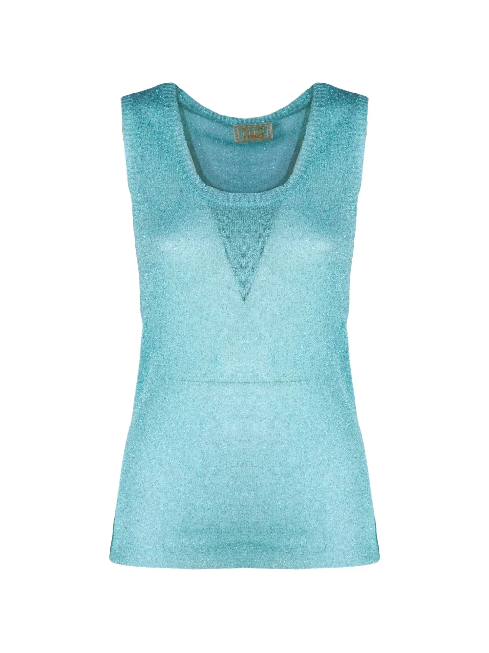 PHO FIRENZE sleeveless round-neck top - Blu