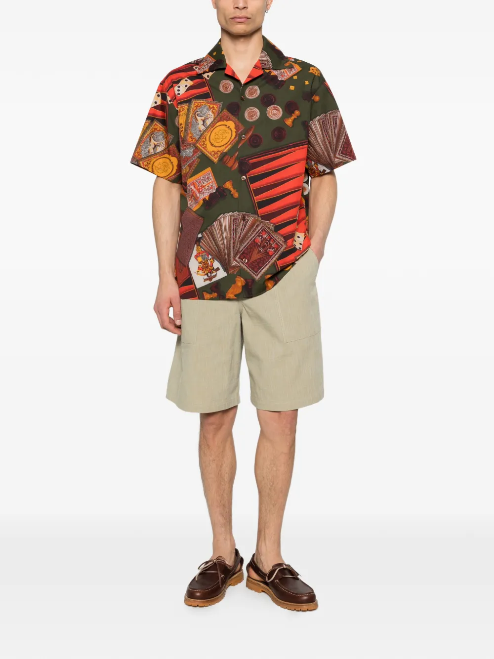 Drôle De Monsieur Casino patterned short-sleeve shirt - Verde