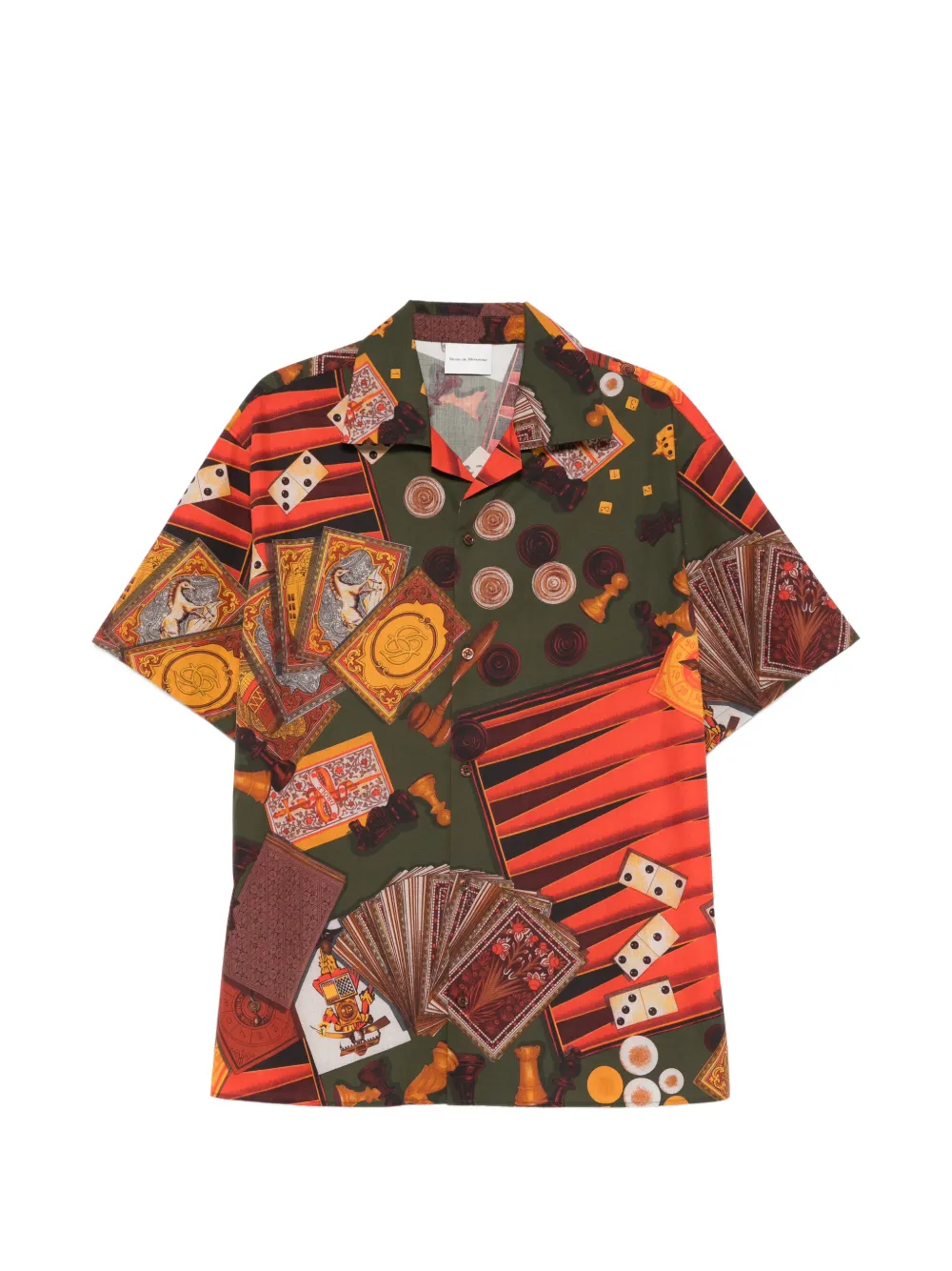 Drôle De Monsieur Casino patterned short-sleeve shirt - Verde