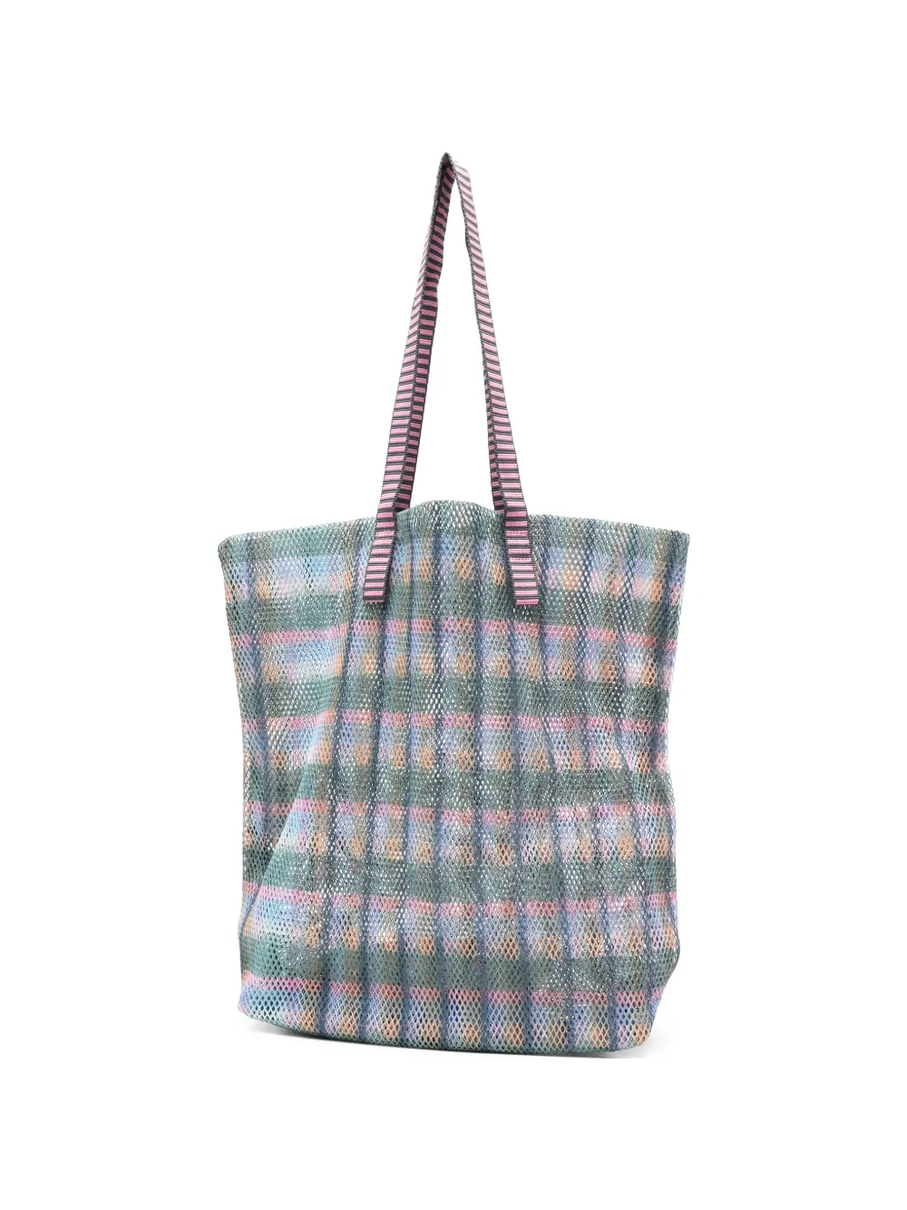 Épice Borsa tote Kanpur a quadri - Blu