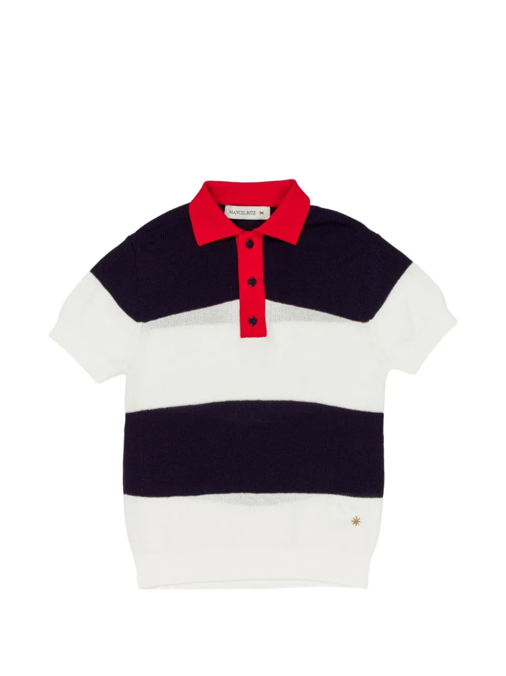 Manuel Ritz Kids striped polo shirt - Blu