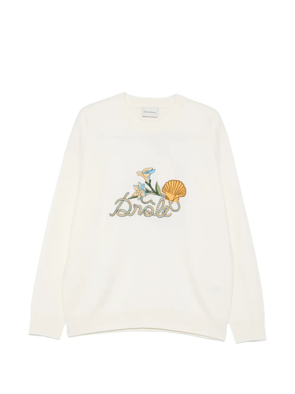 Drôle De Monsieur Maille Drôle Shell sweater - Bianco