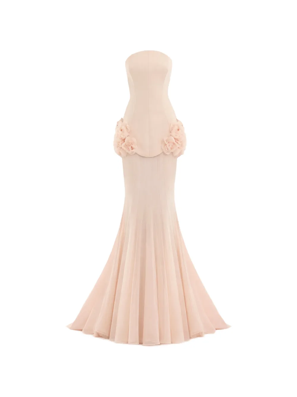 Gemy Maalouf Abito lungo senza spalline - Rosa