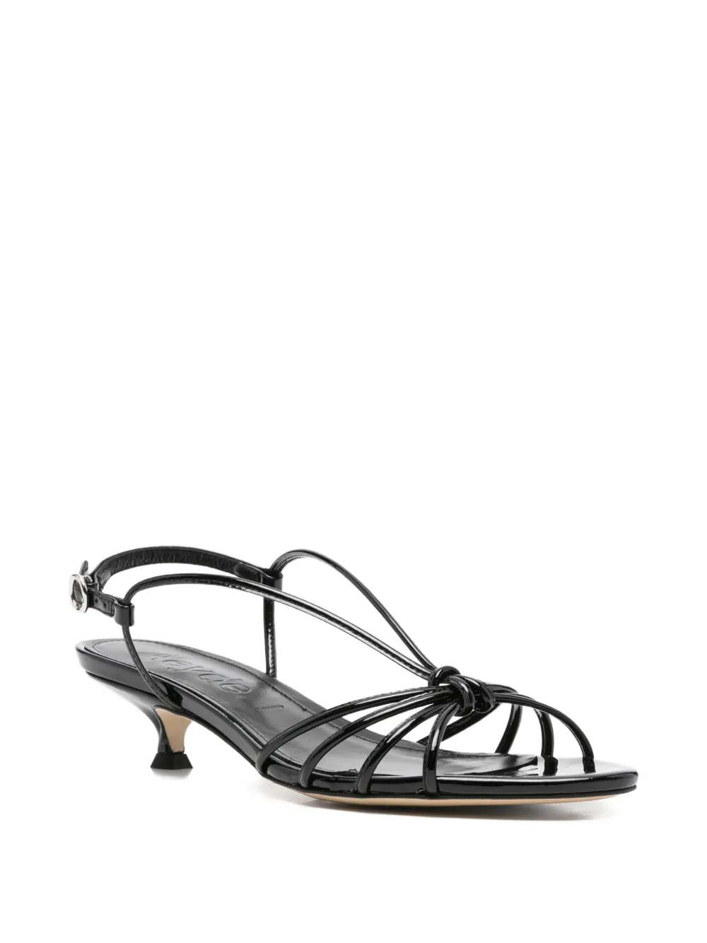 Aeyde Amara knot strap sandals Zwart