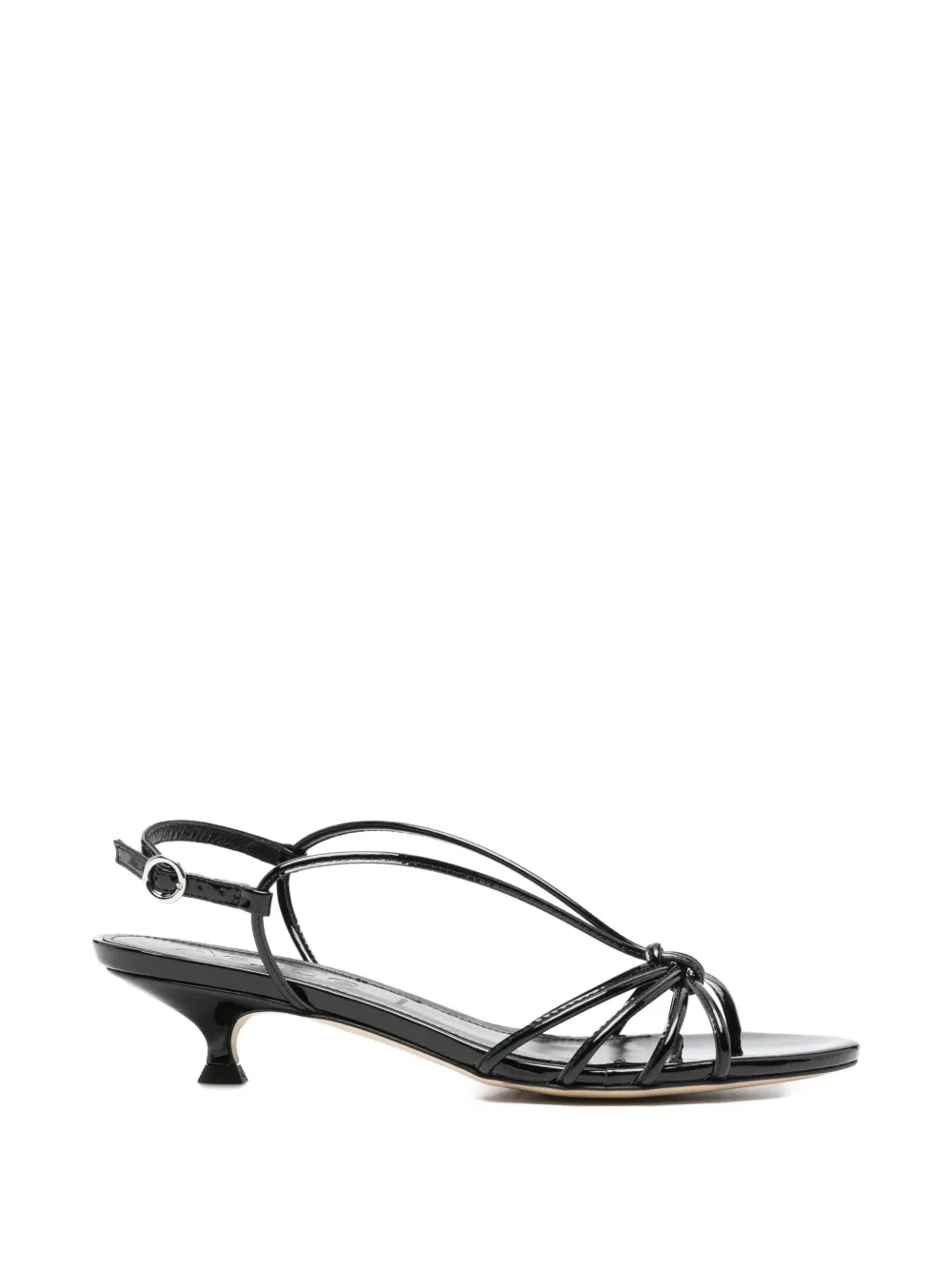 Aeyde Amara knot strap sandals Zwart