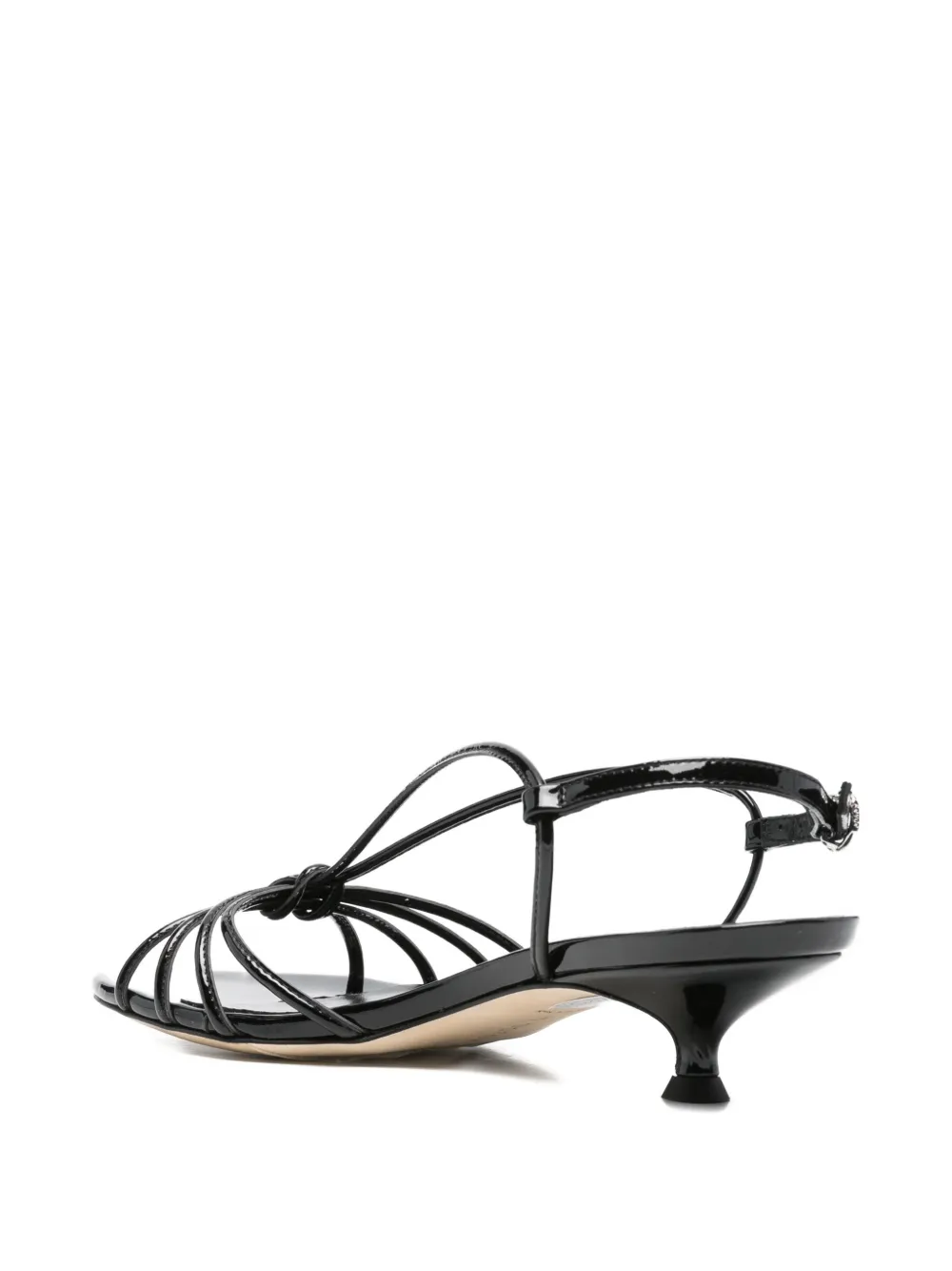 Aeyde Amara knot strap sandals Zwart